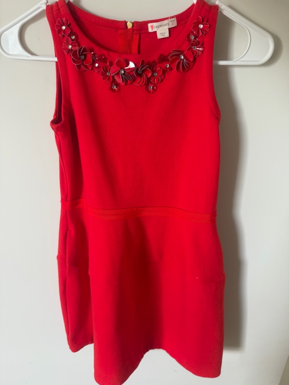 J Crew Crewcuts Girls Red Sleeveless Dress Size 8